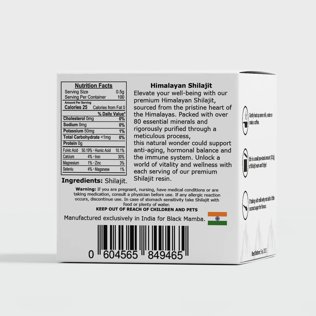 Black Mamba Pure Shilajit Resin 50g