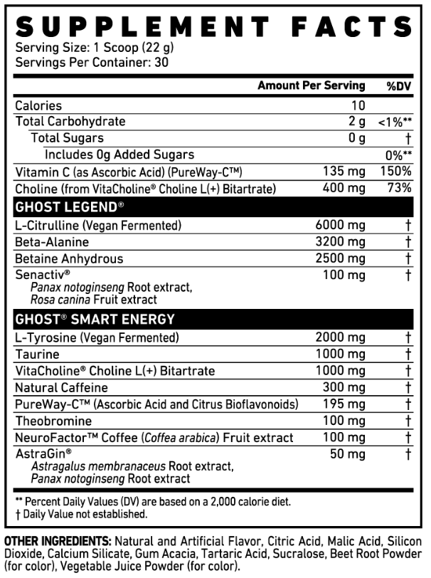 Ghost Legend v4 Pre-Workout (30 Servings)