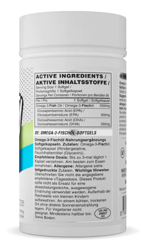 Naughty Boy Omega 3 1000mg (90 Servings)
