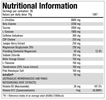Per4m Pre Avanced Pre-Workout (30 Servings)