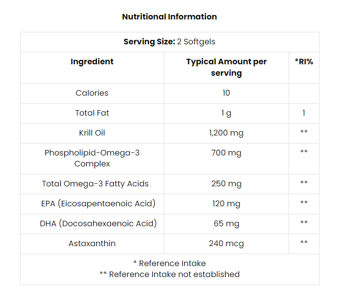 Krill Oil (60 or 120 Softgels)