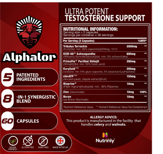 Alphalor Ultra Potent Test Support (30 Servings)