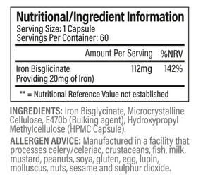 TBJP Iron Bisglycinate (60 Servings)