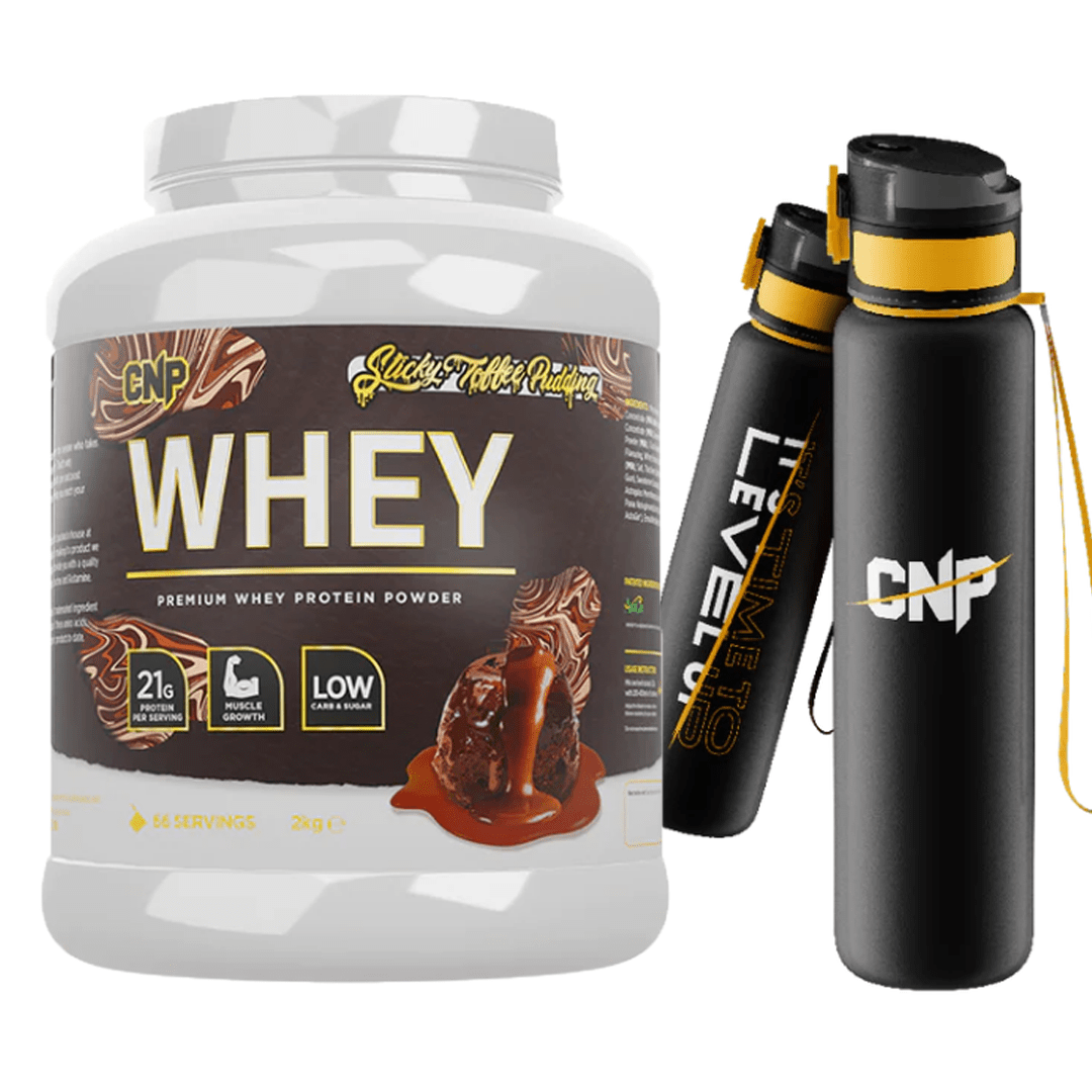 CNP Whey Protein 2kg + Free Level Up Water Bottle